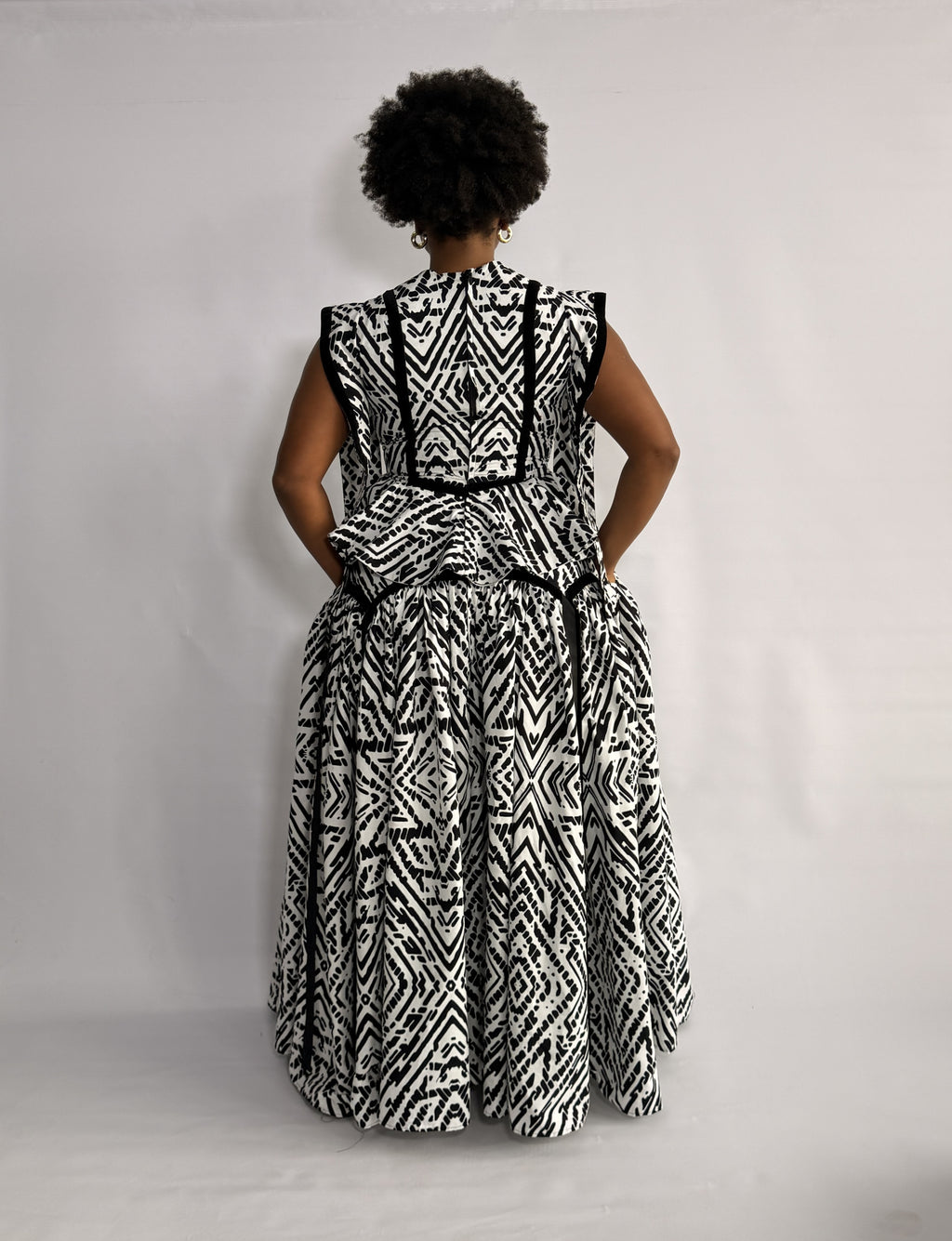 Black & white Mwezi Top