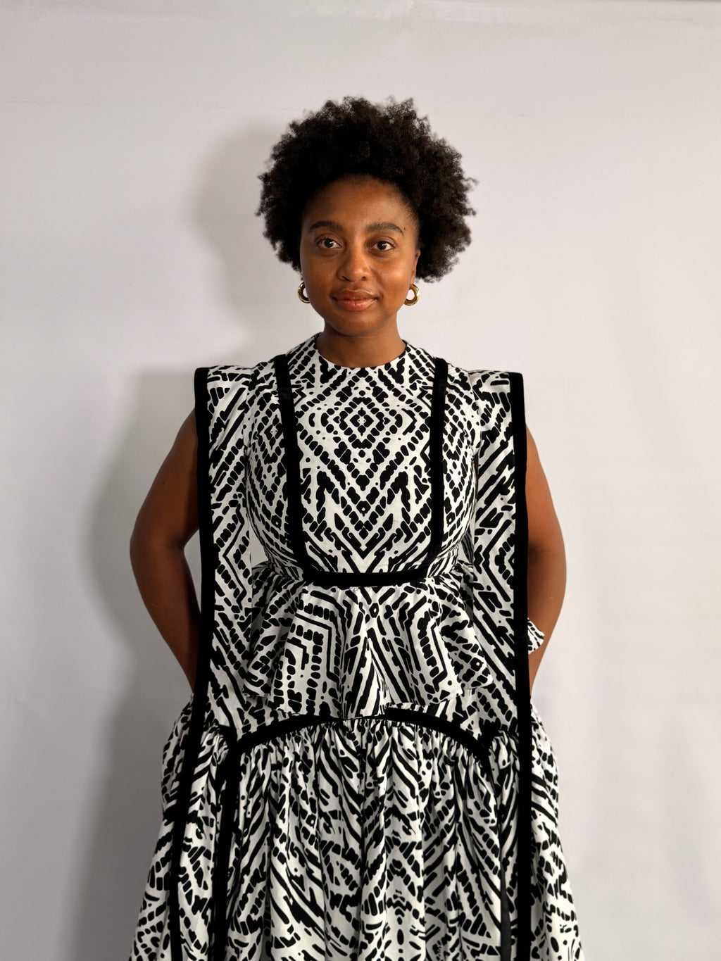 Black & white Mwezi Top