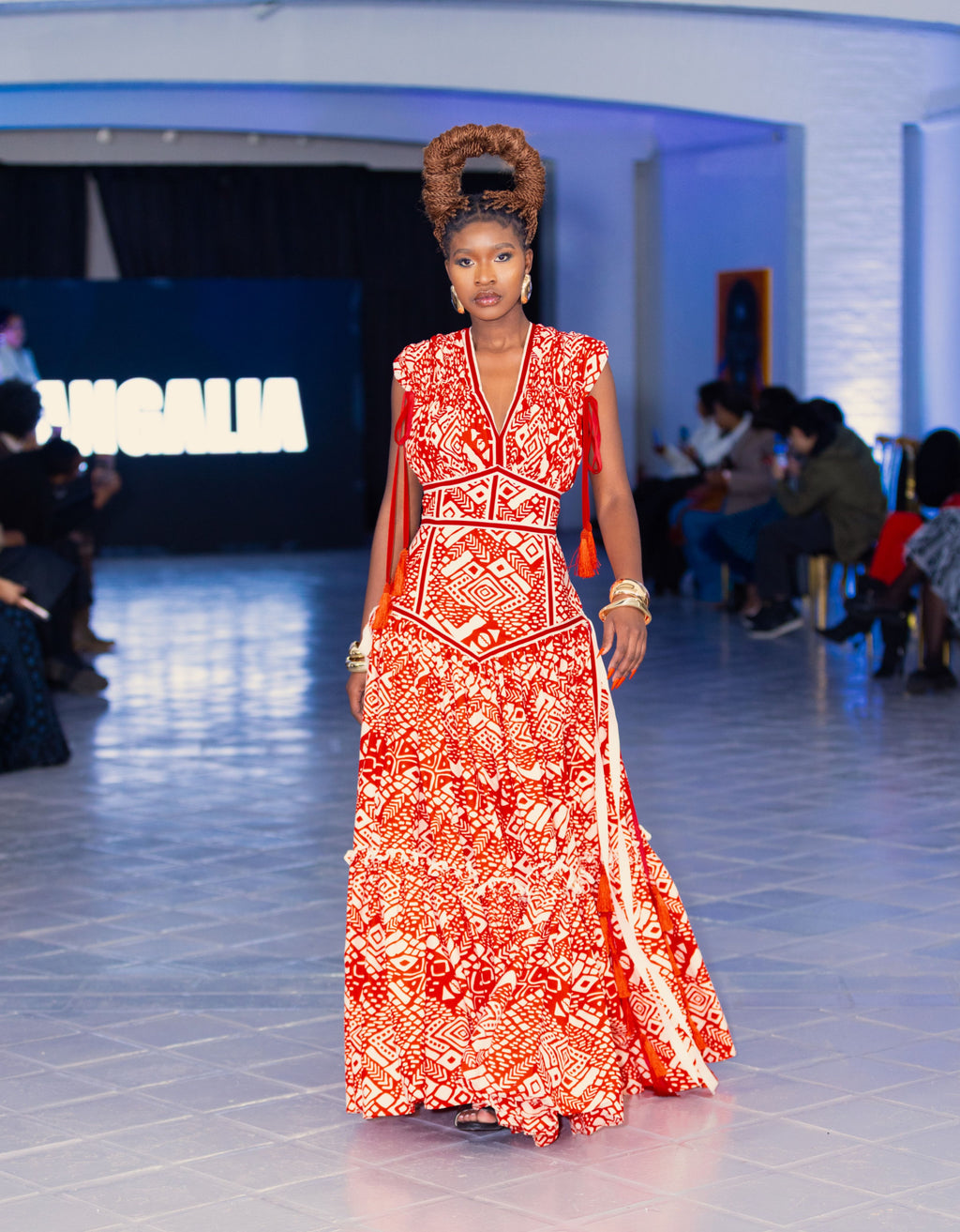 Angalia runway Askari dress