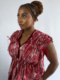 Red & white Jitahidi top